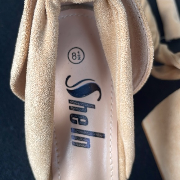 Beige Open Toe Heels - Picture 5 of 6